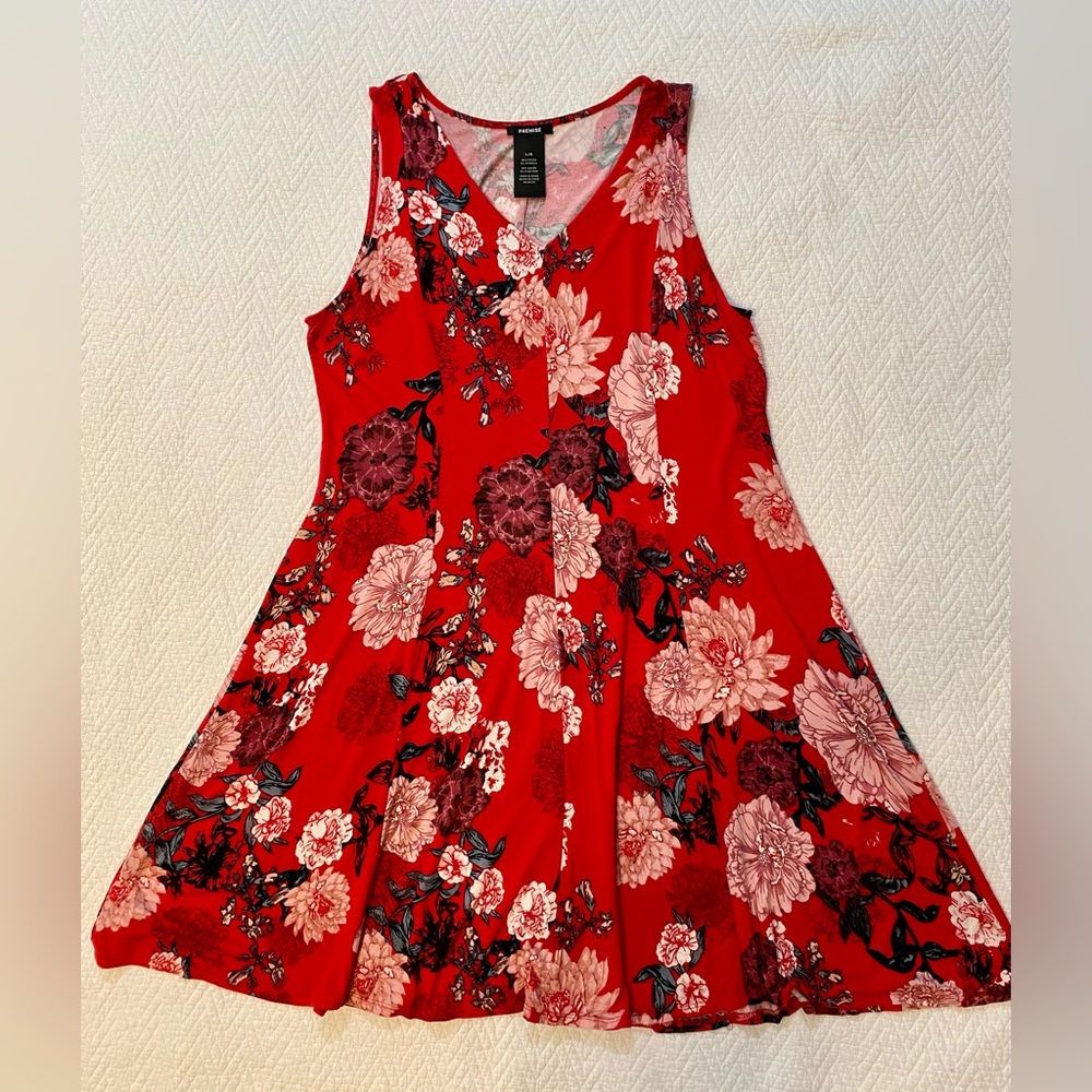 Floral Red Sundress
